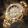 MISSFOX 1846 Women Watches Luxury Watch Women Fashion Fake Chronograph Roman Numerals 18K Gold Ladies Watches Quartz Wristwatch