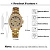 MISSFOX 1846 Women Watches Luxury Watch Women Fashion Fake Chronograph Roman Numerals 18K Gold Ladies Watches Quartz Wristwatch