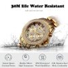 MISSFOX 1846 Women Watches Luxury Watch Women Fashion Fake Chronograph Roman Numerals 18K Gold Ladies Watches Quartz Wristwatch